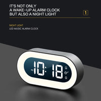 Digital Alarm Clock with Night Light 15cm