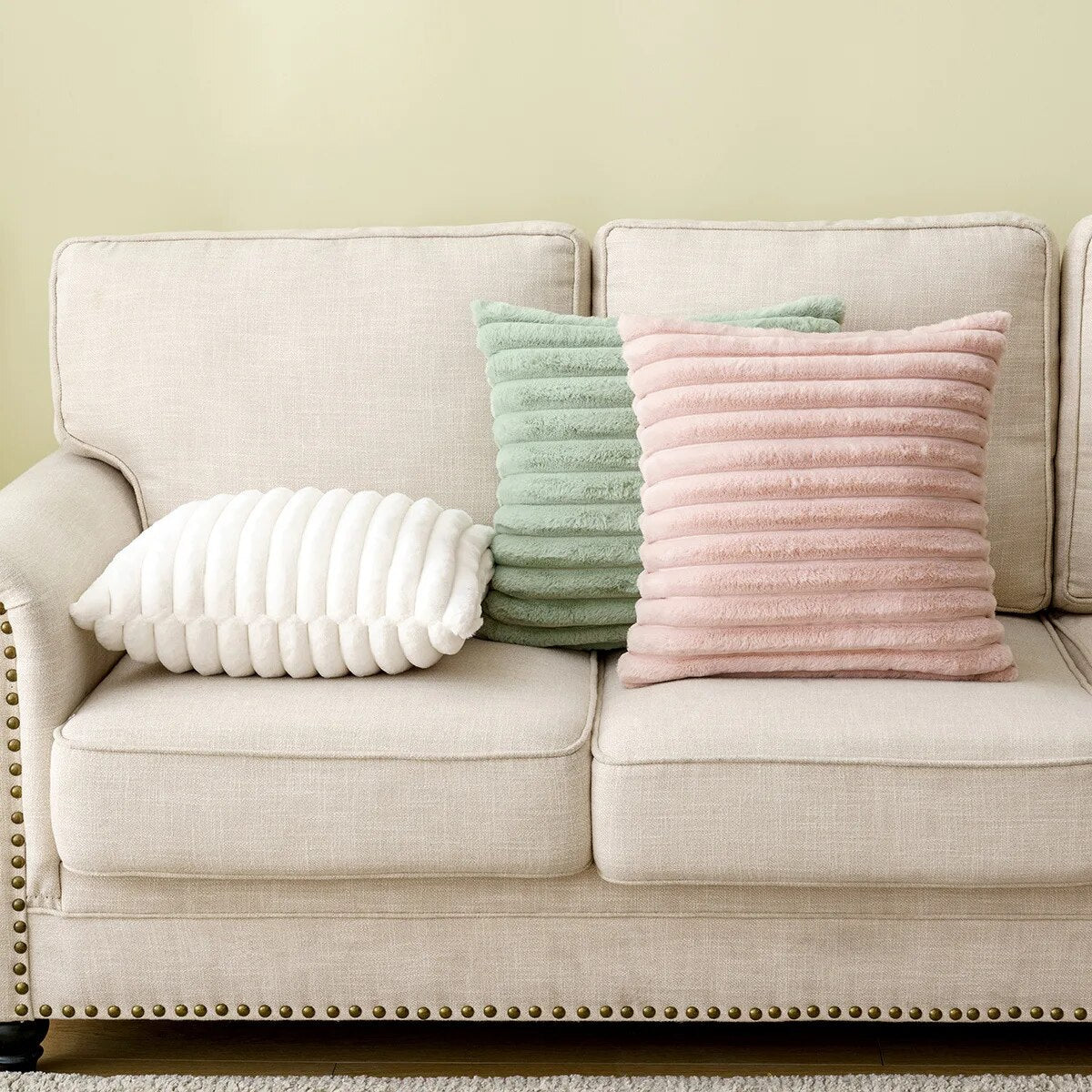 Long Pile Plush Cushion Covers