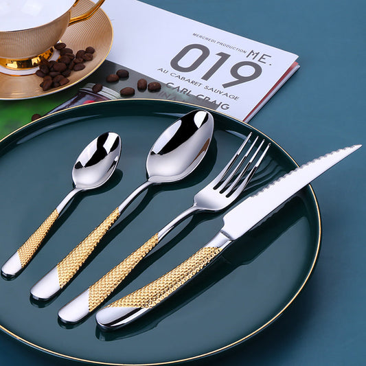 Gilded Stainless Steel Cutlery Set