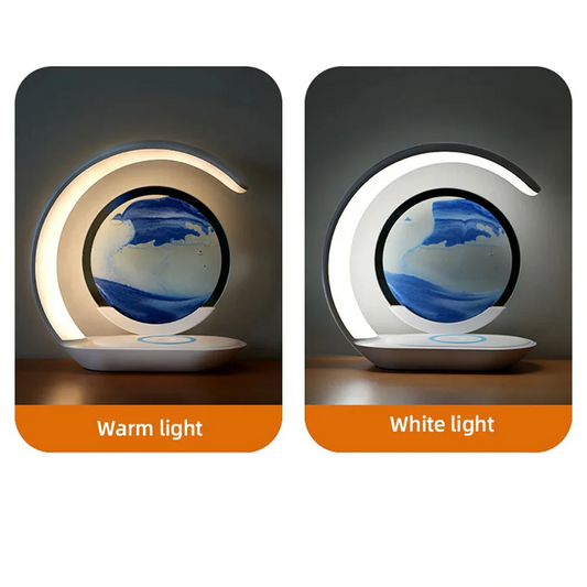 3D Sand Art Lamp with Wireless Charger