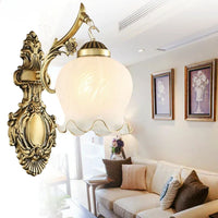 Vintage Glass Wall Light 27cm
