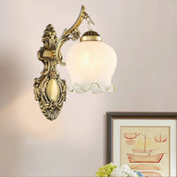 Vintage Glass Wall Light 27cm