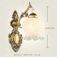 Vintage Glass Wall Light 27cm
