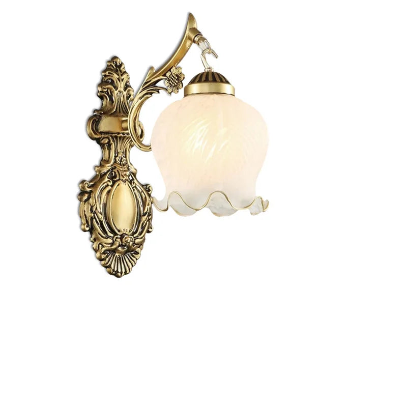 Vintage Glass Wall Light 27cm