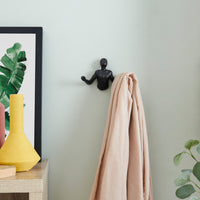 Cast Iron Hand Wall Hooks, Pair