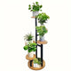 Six-Tier Round Wooden Plant Stand