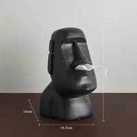 Stone Head Sculptural Tissue Box