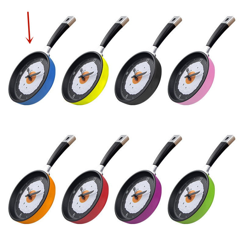 Fried Egg Pan Silent Wall Clock 35cm