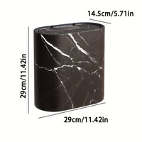 Lidded Stone-Effect Waste Bin