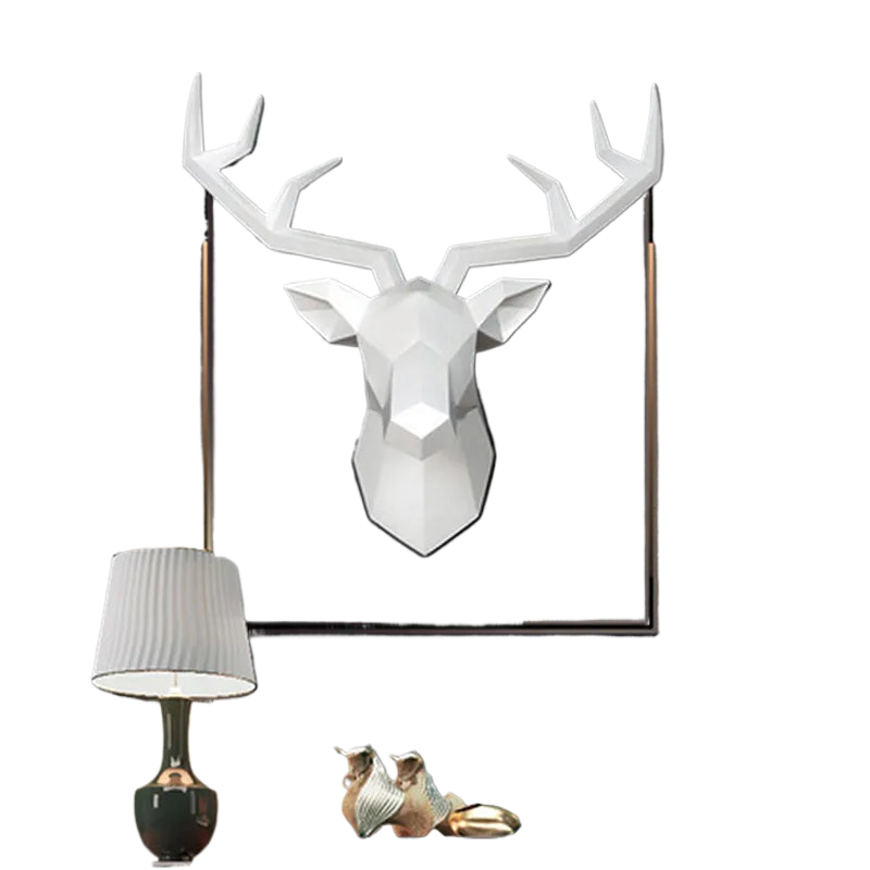 Deer Head Wall Sculpture Hook