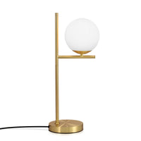 Brass and Opal Globe Table Lamp