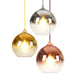 Metallic Glass Globe Ceiling Light