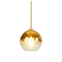 Metallic Glass Globe Ceiling Light