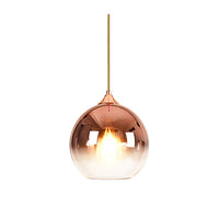 Metallic Glass Globe Ceiling Light