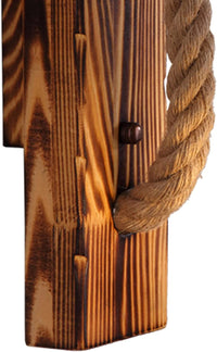 Wood and Rope Sail Wall Light