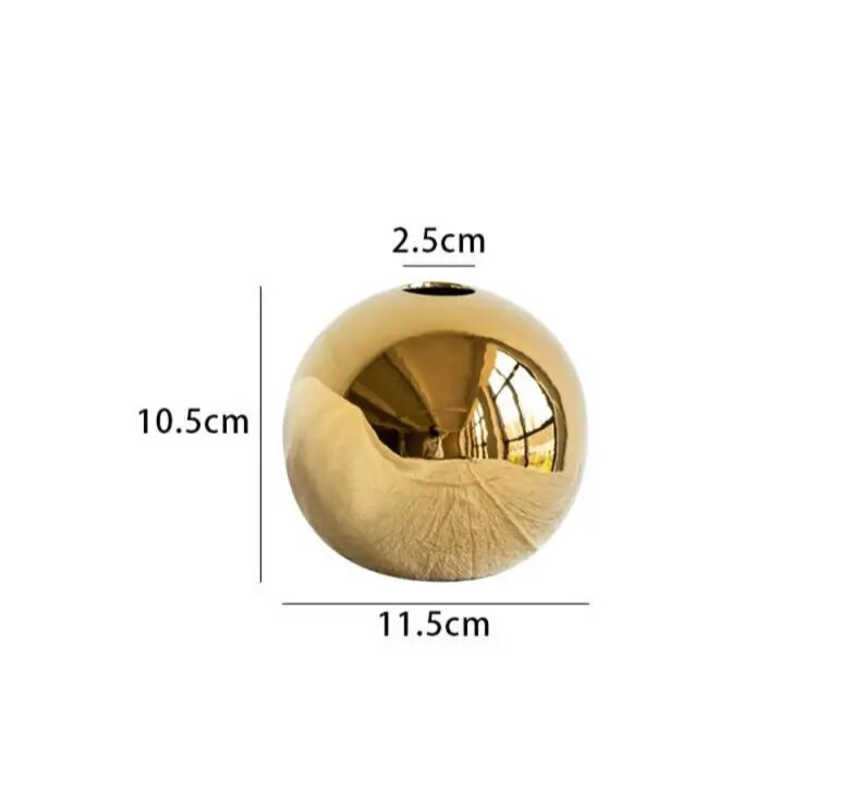 Golden Sphere Vase