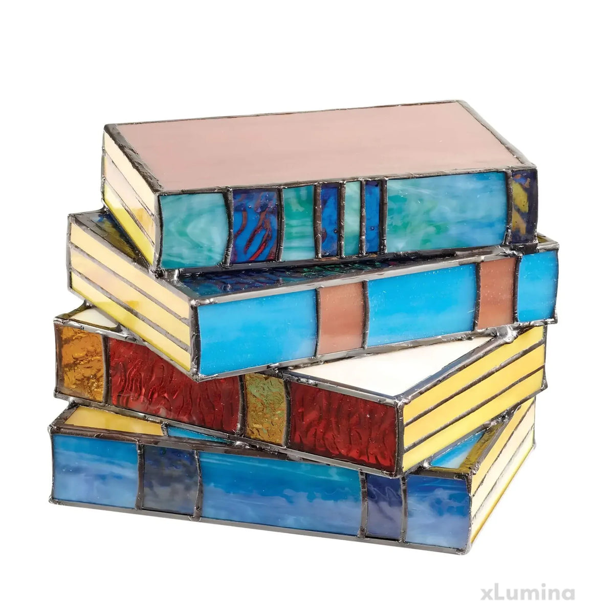 Stained Glass Book Lamp