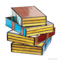 Stained Glass Book Lamp