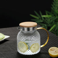 Glass Jug with Bamboo Lid