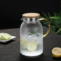 Glass Jug with Bamboo Lid