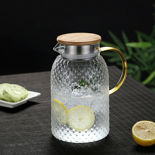 Glass Jug with Bamboo Lid
