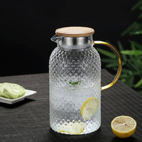 Glass Jug with Bamboo Lid