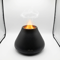 Volcano flame aroma diffuser with flame effect and smoke ring