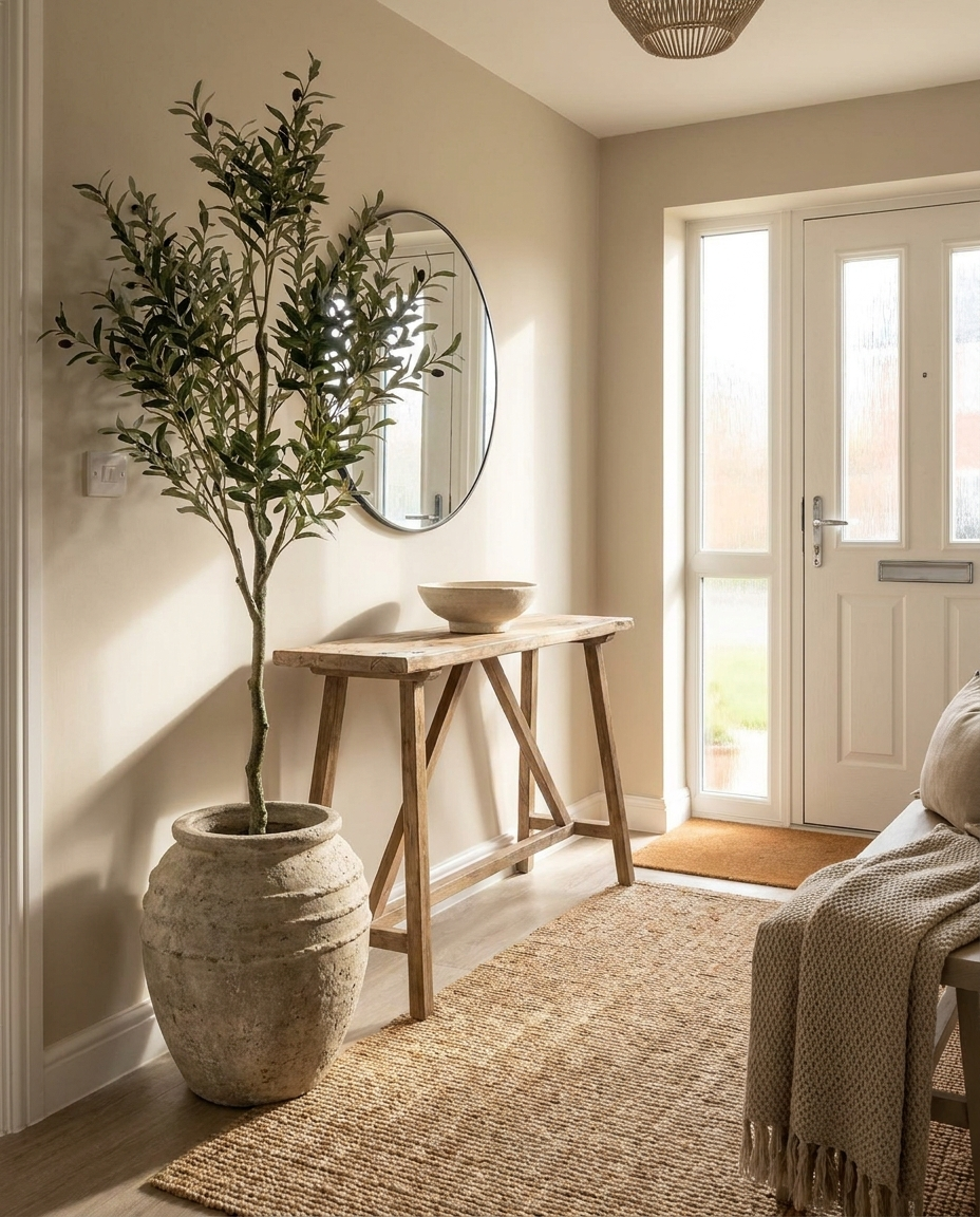 Toscana olive tree in a hallway entrance