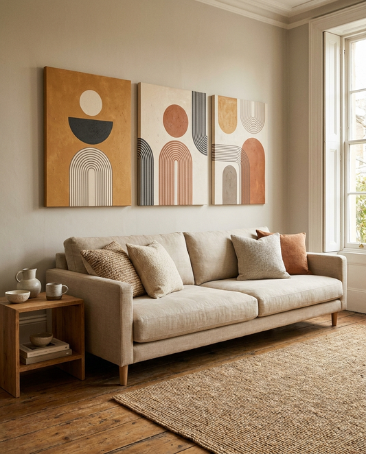 Form Geometric Canvas — Set of 3