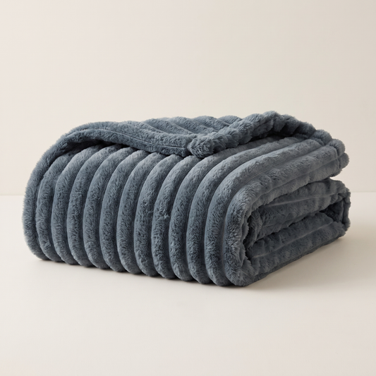 Nordo Coral Fleece Striped Throw