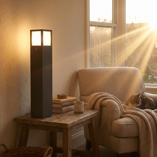 Dewa Dark Grey Aluminium Post Light