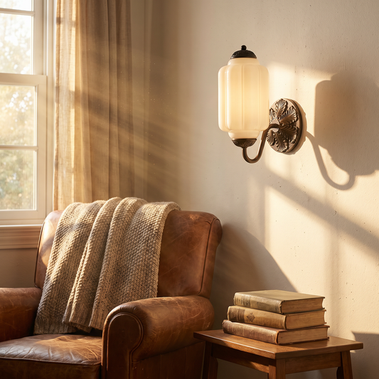Elva Milk Glass Wall Sconce