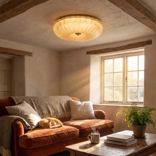Hala Ripple Glass Ceiling Light