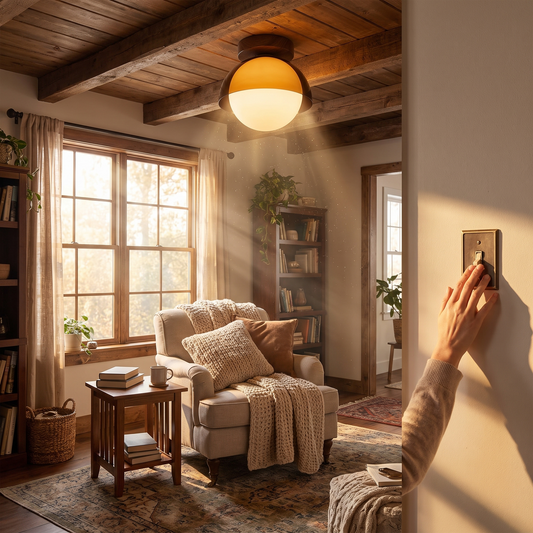 Suno Amber Dome Ceiling Light