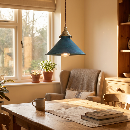 Pepa Verdigris Cone Pendant Light