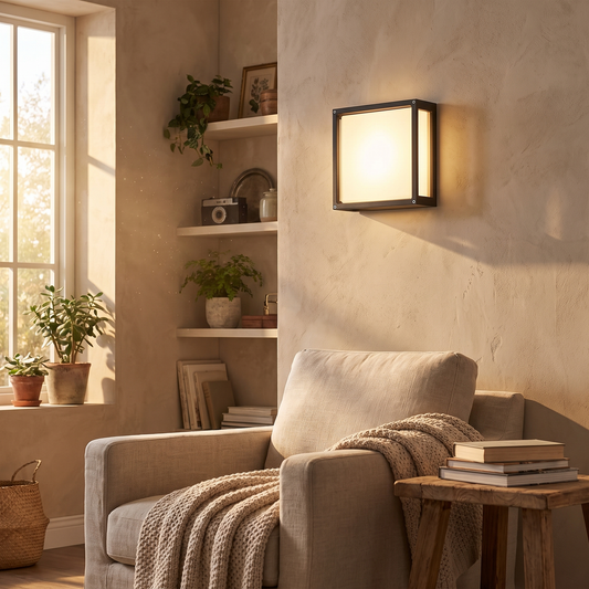 Auri Dark Grey Square Outdoor Wall Light