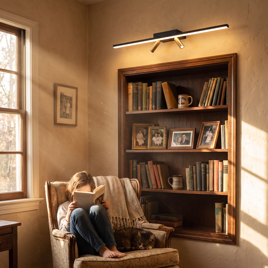Vixa Matt Black Linear Spotlight Ceiling Bar