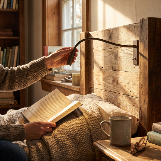 Vexo Bronze Gooseneck Reading Wall Light