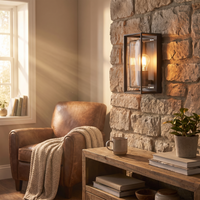Isra Caged Lantern Outdoor Wall Light