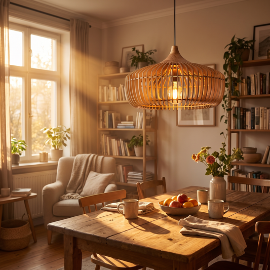 Muno Slatted Timber Pendant Light