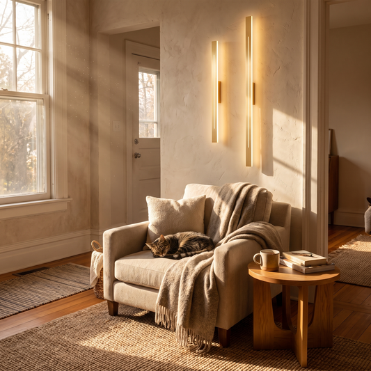 Azino Brushed Gold LED Wall Light