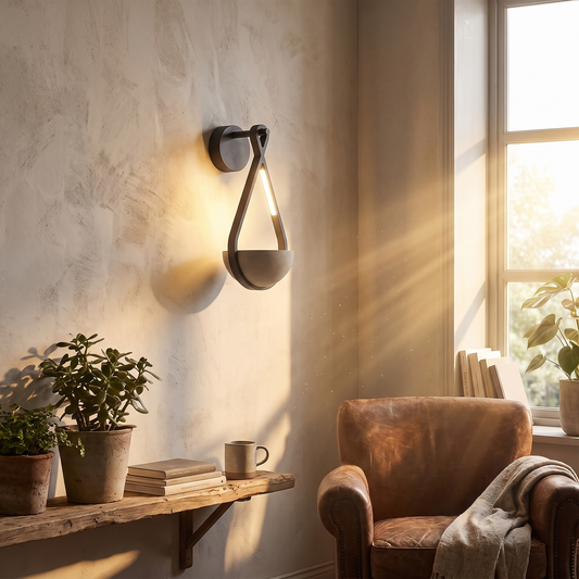 Norva Concrete Planter Outdoor Wall Light