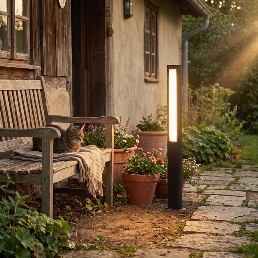 Mairo Angular Aluminium Path Light