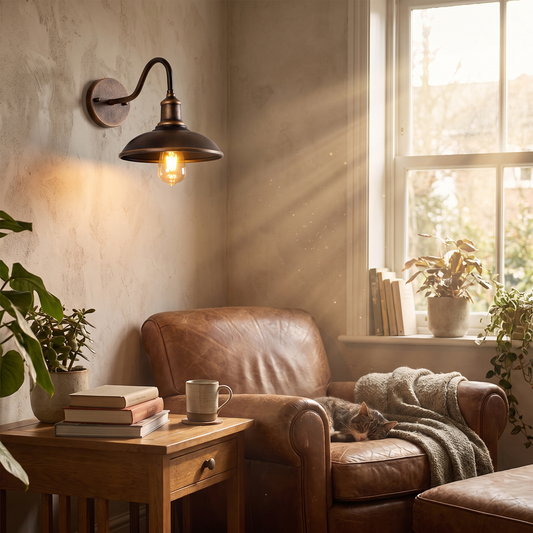 Bolva Antique Brass Barn Wall Light