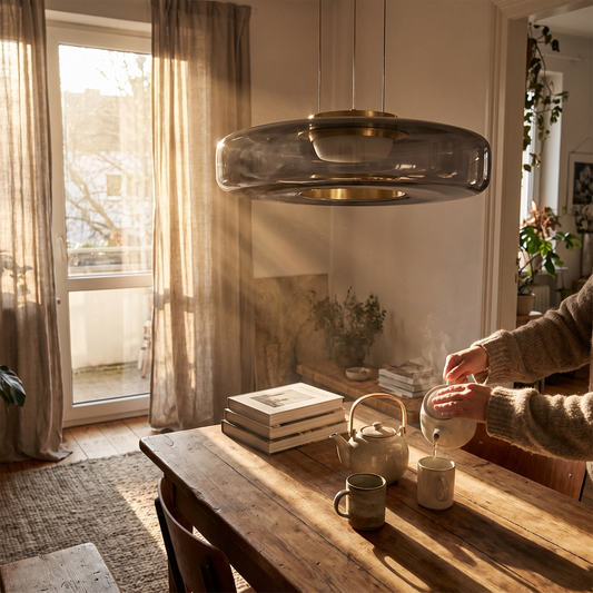 Jovo Smoke Grey Glass Pendant Light