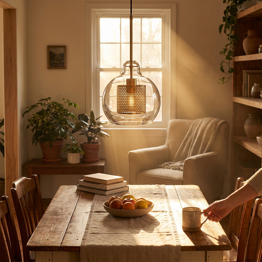 Hesso Gold Mesh Globe Pendant Light