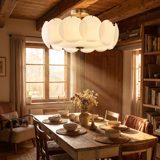 Meho Opal Glass Shell Ceiling Light