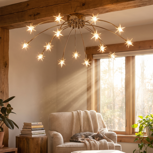 Nevaro Starburst Glass Ceiling Light