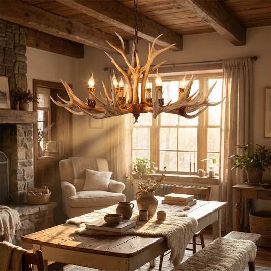 Stagra Antler Resin Candle Chandelier