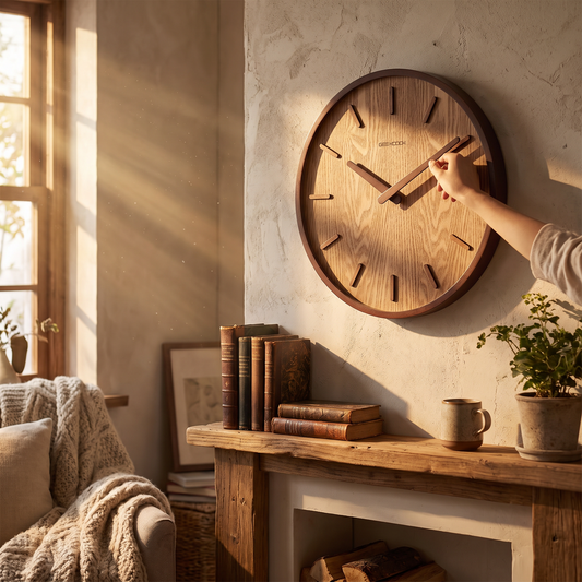 Minimalist Silent Wooden Wall Clock